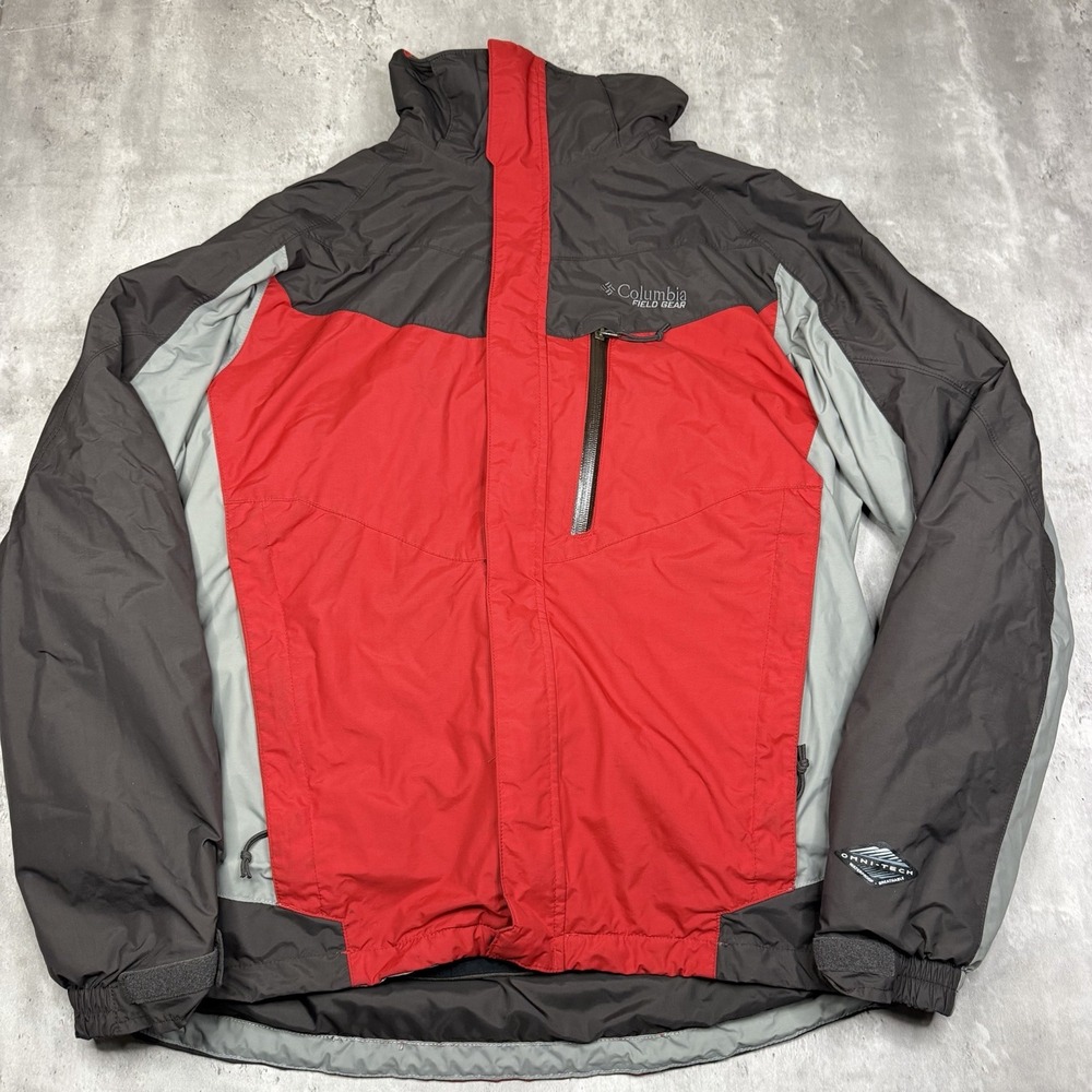 Columbia Field Gear M Mens Red Omni Shield Interchange Full Zip Jacket 3-in-1